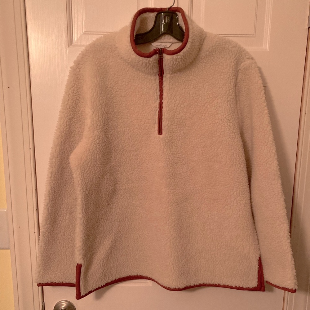 LlBean signature sherpa quarter zip size L